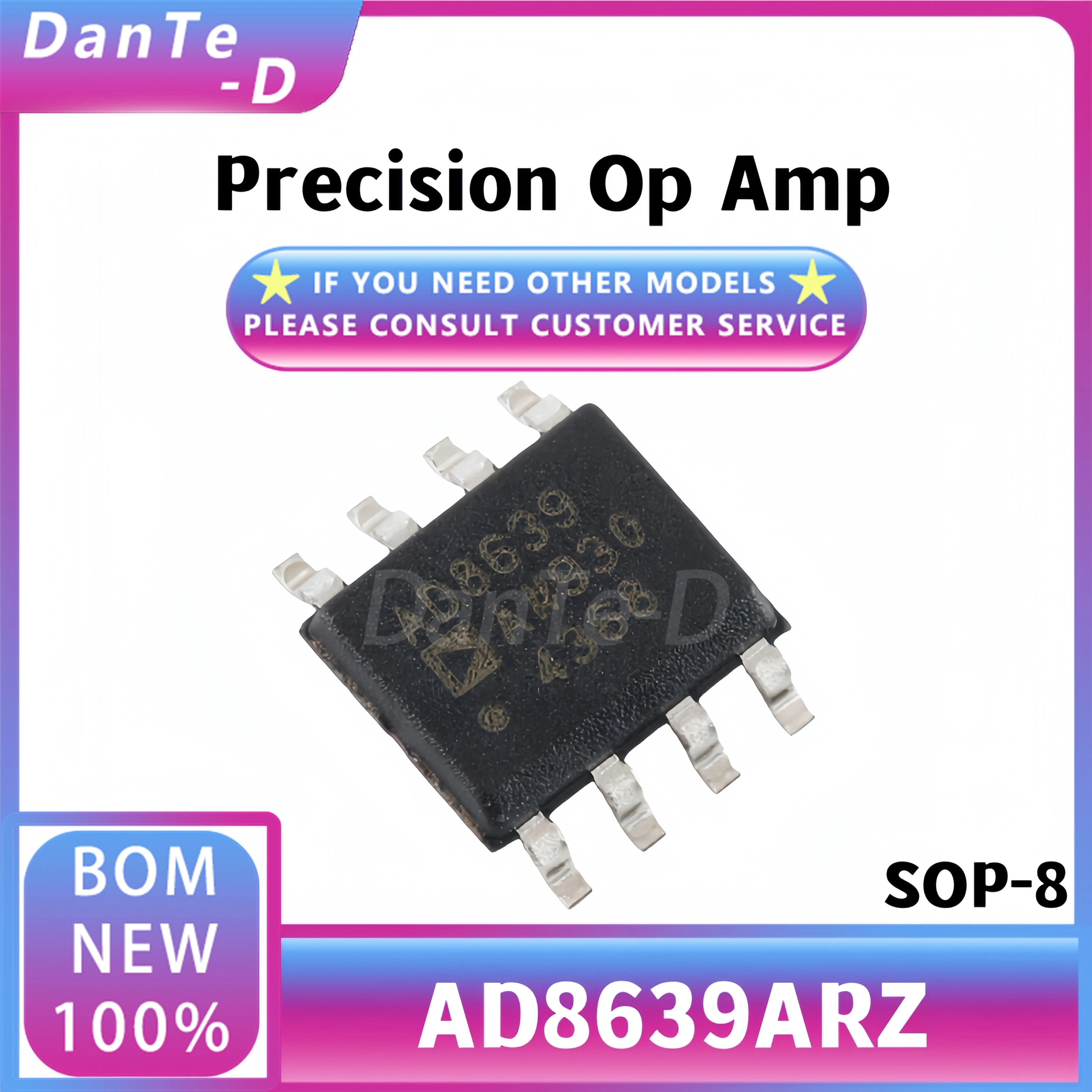 AD8639ARZ original authentic AD8639 SOP-8 16V self-stabilized zero rail to rail operational amplifier