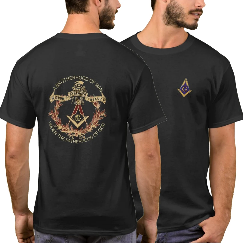 Brotherhood of Man. Rare Masonic Freemason T-Shirt 100% Cotton O-Neck Summer Short Sleeve Casual Mens T-shirt Size S-3XL