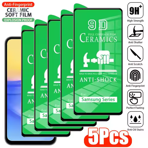 5PCS Ceramic Film For Samsung Galaxy A15 A55 A54 A14 A35 A34 A13 A53 A52S A33 A25 A32 5G S24 Ultra S23 S22 Plus Screen Protector