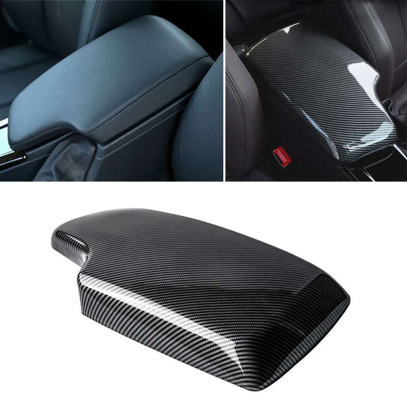 

LHD Carbon Fiber Car Center Console Armrest Storage Box Protection Cover Trim for BMW 3 Series F30 F31 F35 320i 3GT 2013-2019