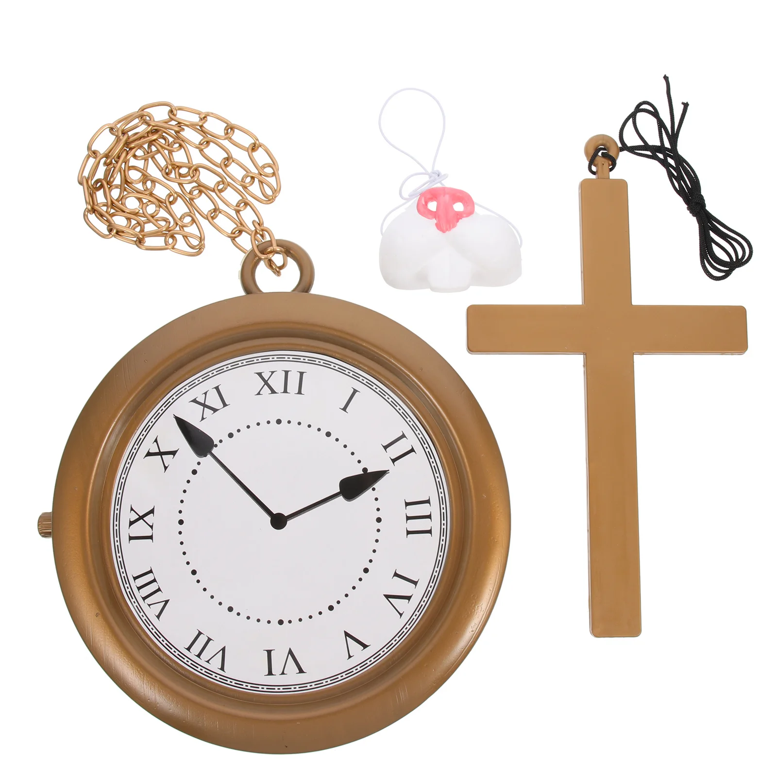 1Set Rabbit Nose Cosplay Props Party Supplies Hippy Costume Accessories Hanging Clock for Festivals