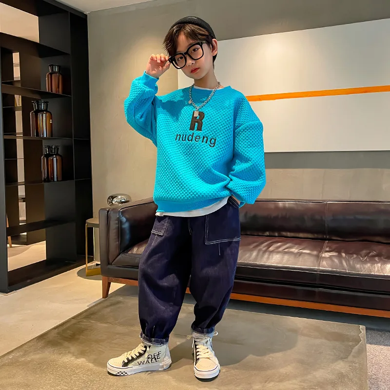 Boys Hoodies Sweatshirts Cotton Tops 2022 Stylish Warm Thicken Plus Velvet Winter Autumn Toddler Pullover Baby's Kids Children's