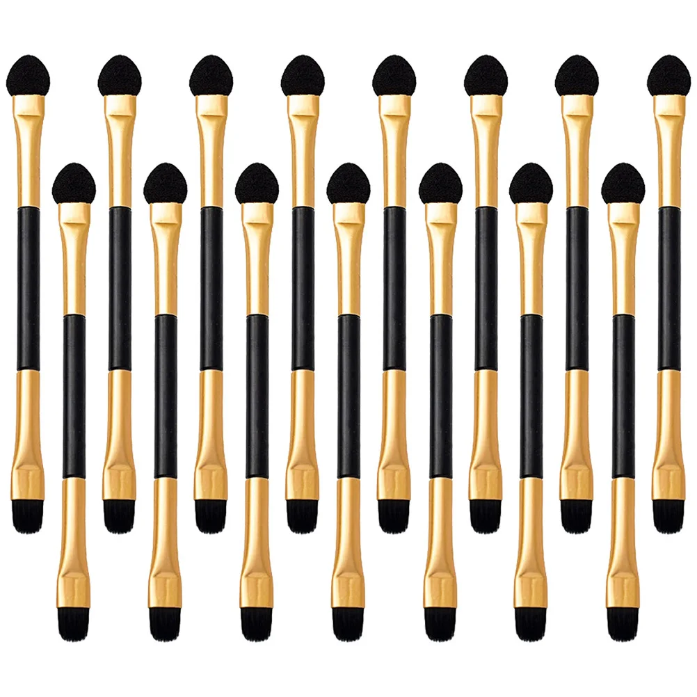 

15Pcs Makeup Applicator Sticks Double Sided Eye Brush Set Lightweight Comfortable Handle for Eyeshadow Nose Shadow Lip Women Kit