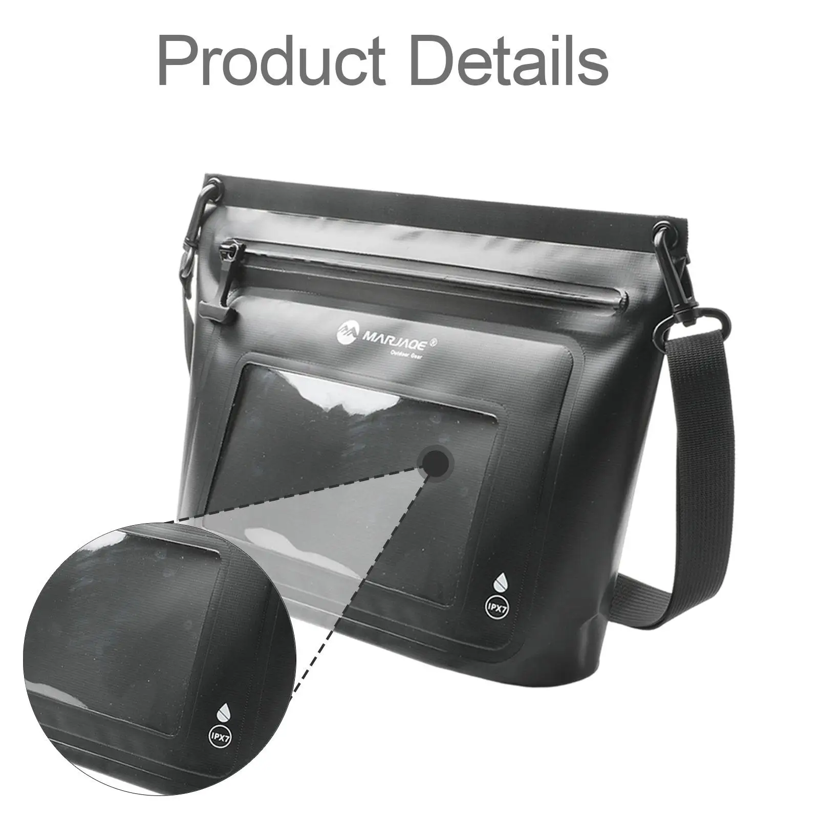 Waterproof Pouch Bag Women Men Crossbody Shoulder Bag for Outdoor Pool Beach