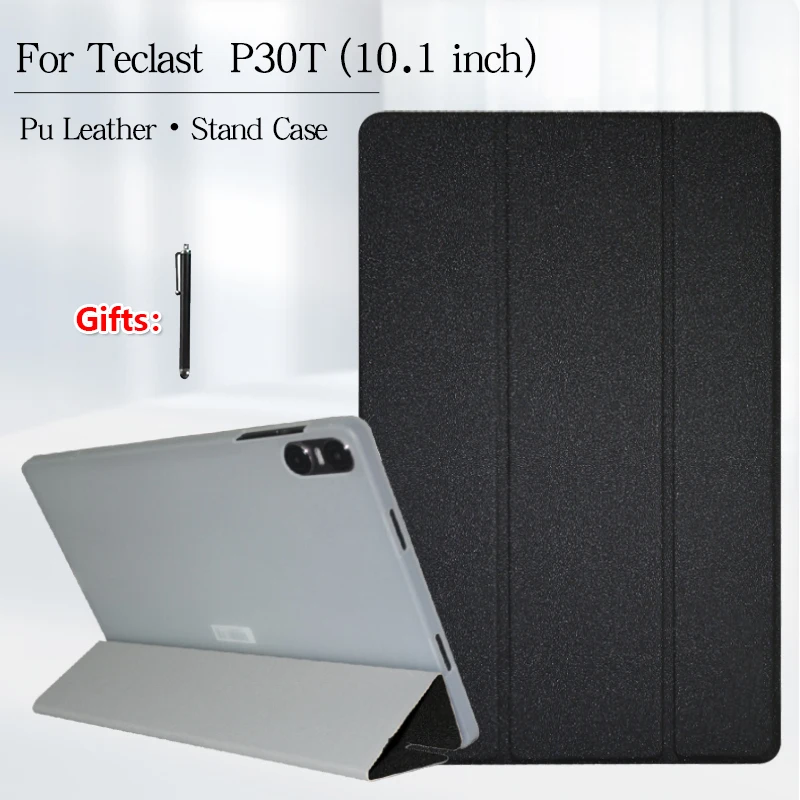 Case For Teclast P30T 10.1 Inch Tablet,TPU Soft Shell Fold Stand Cover For P30T + Stylus Pen