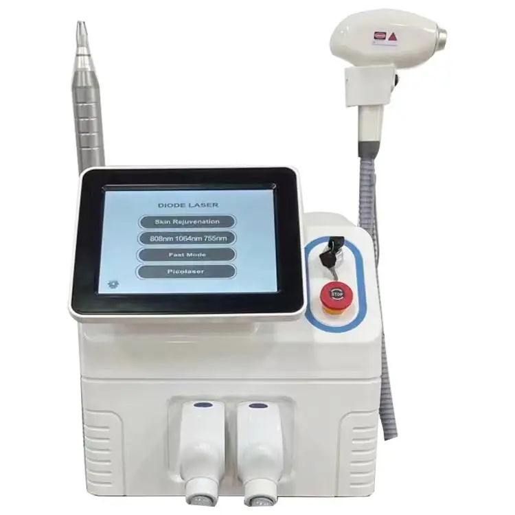 2023 new 2 in 1 808nm diode Laser hair removal q switched ndyag 755nm korea pico second laser tattoo removal machine