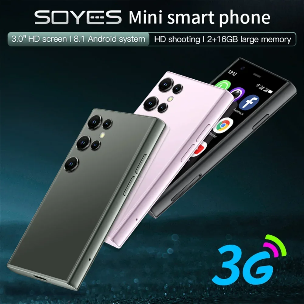 SOYES-Mini Smartphone S23 Pro, Android 8.1, Dual SIM, Celular, 3G, Pequeno, Super, 3.0 