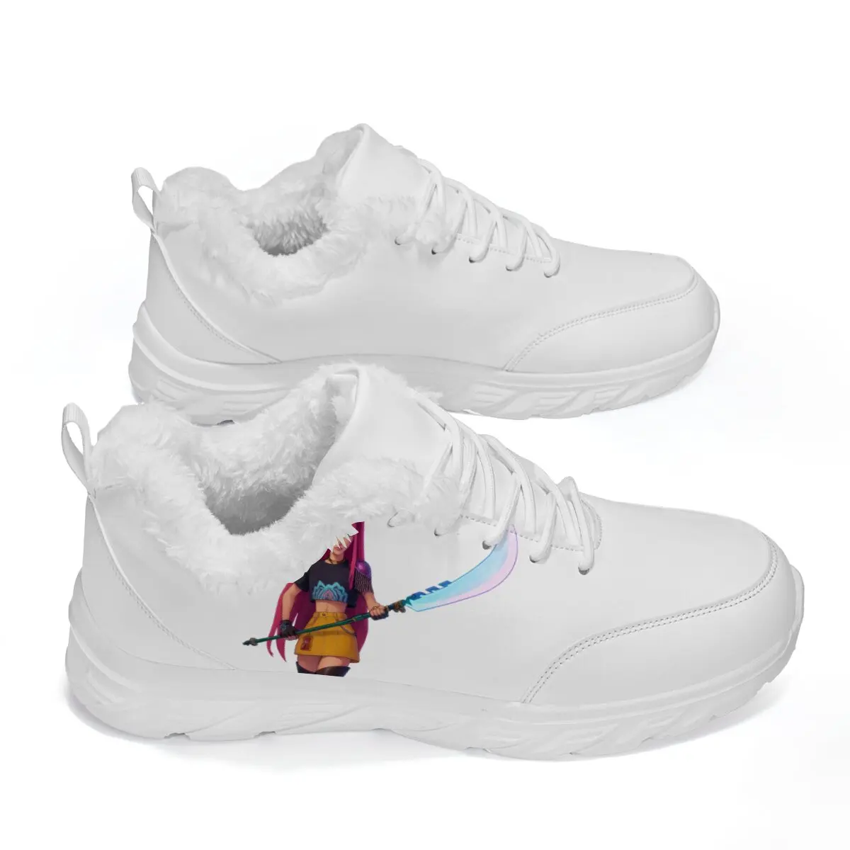 

New Cartoon Custom Witch Hunt Team Animation Pattern Design Fashionable Lace-up Large-sized Couple Casual Sports Shoes