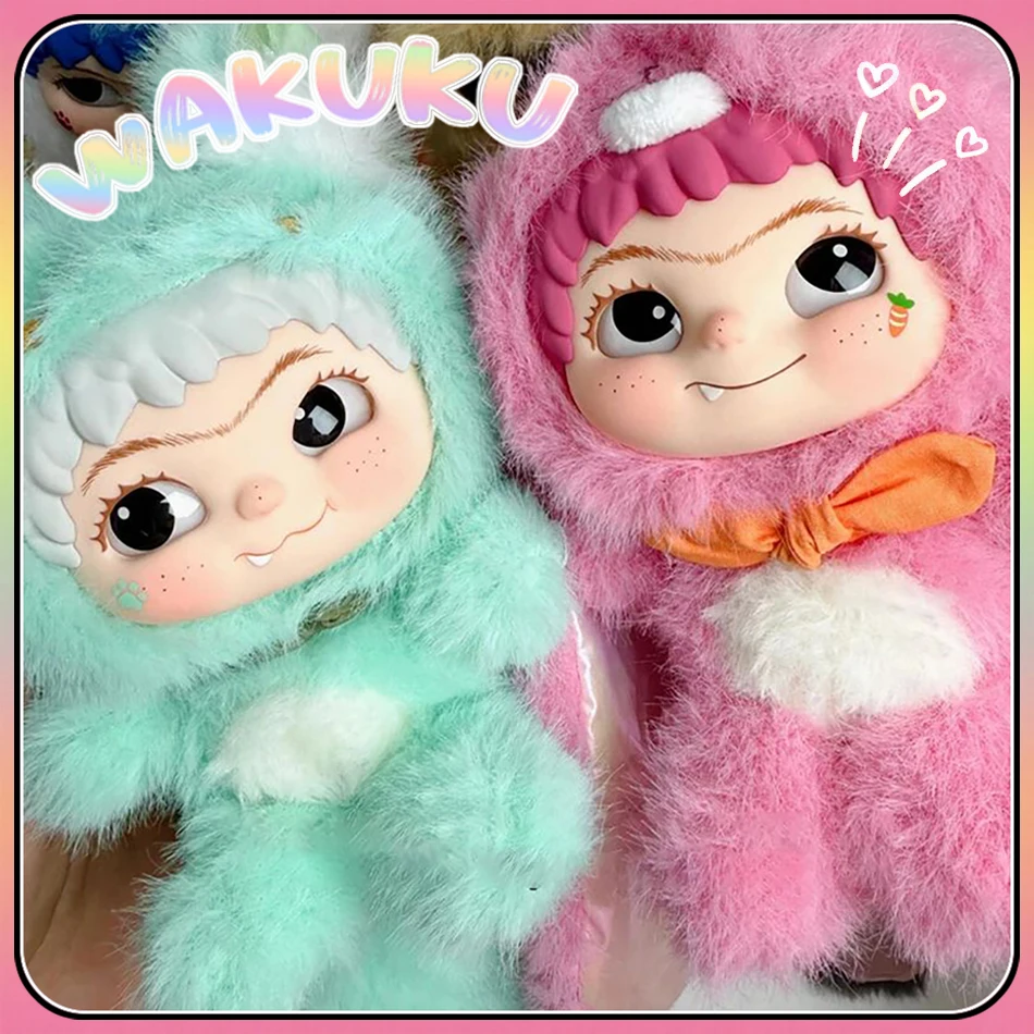 WAKUKU صندوق أعمى لطيف الثعلب أرنب الأذى مذكرات سلسلة دمية من الفينيل سر أنيمي الشكل قلادة ديكور طفل مفاجأة هدية الكريسماس