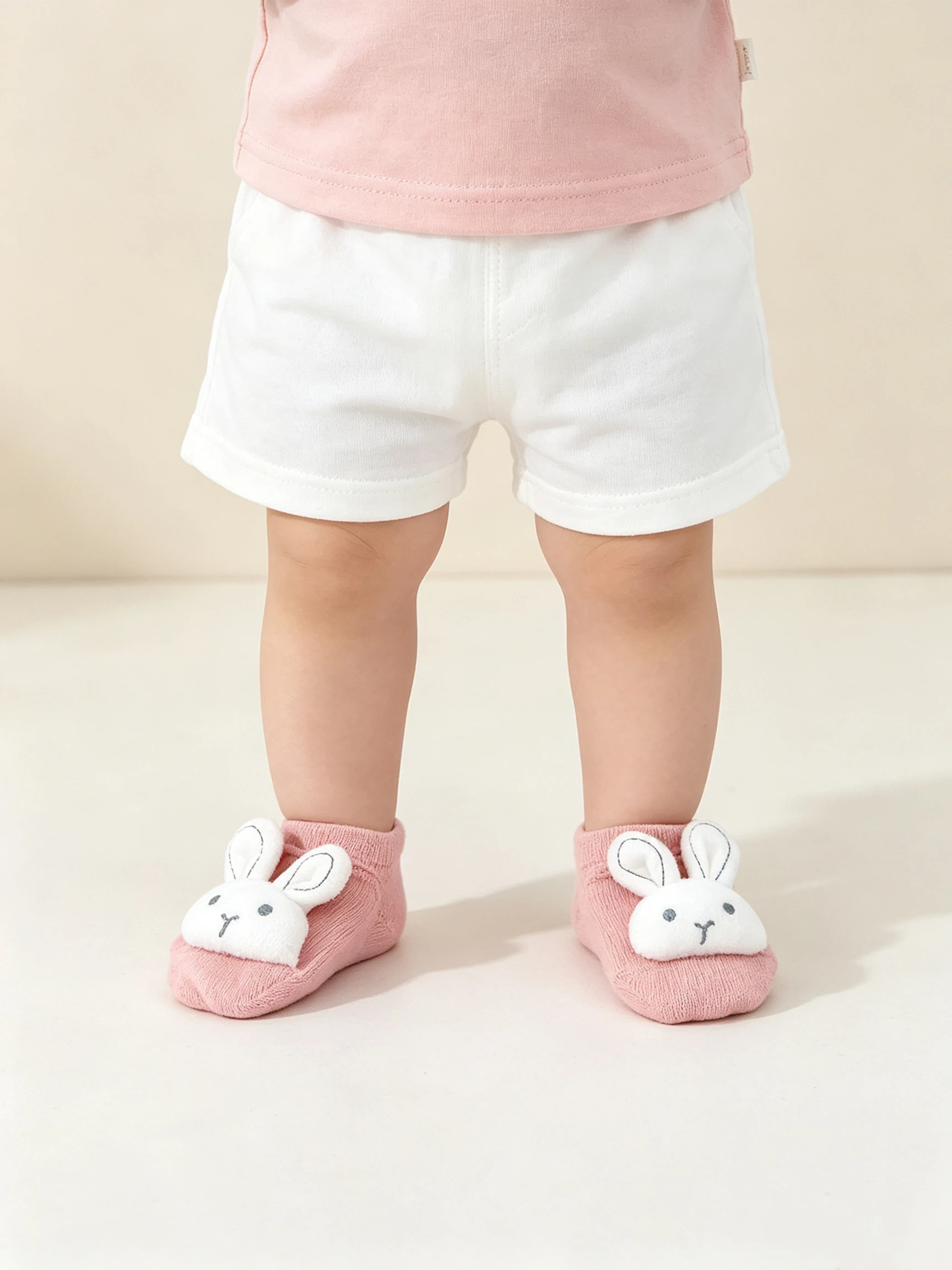 1Pack Infant Girls Cotton Invisible Socks 3D Fluffy Rabbit Cartoon Soft Socks Newborn Monthly Photography Gift Socks 0-2 Years
