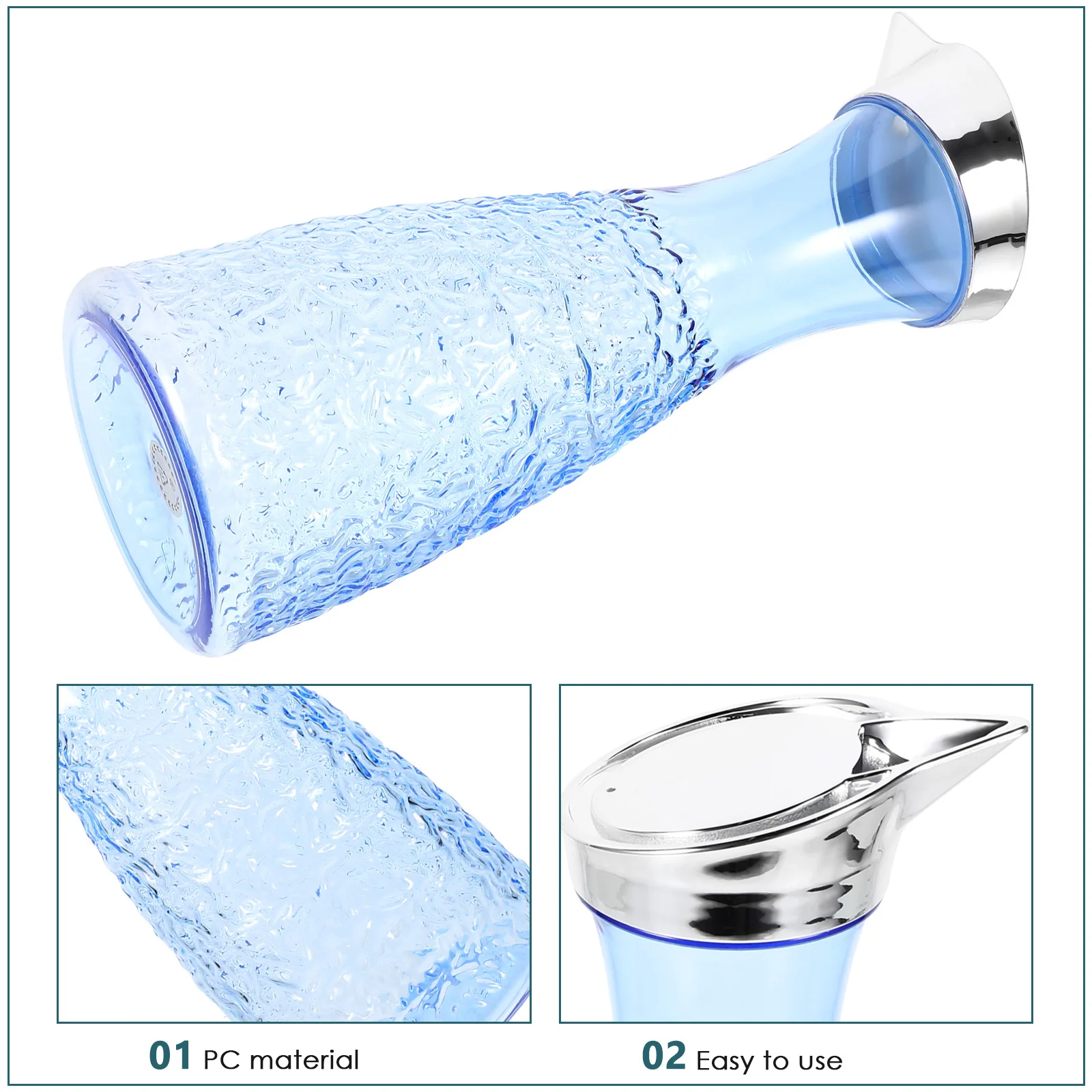 

Heat-Resistant Clear Plastic Pitcher Large Capacity Bpa-Free Cold Drink Dispenser For Home Kitchen Bar Party Ice Tea Jug