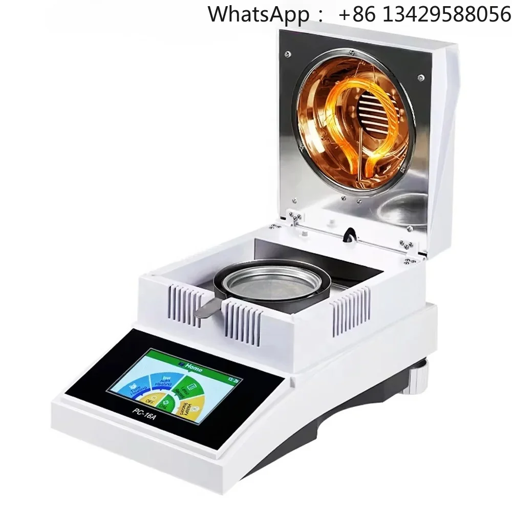 Laboratory Equipment 50g/10mg Touch Screen Lab Halogen Grain Digital Moisture Balance Meter Tester Analyzer
