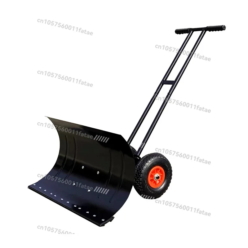 

Double-rod Wheeled Snow Shovel Road Shovel Tool Hand Push Snow Push Board Thickened Push Shovel