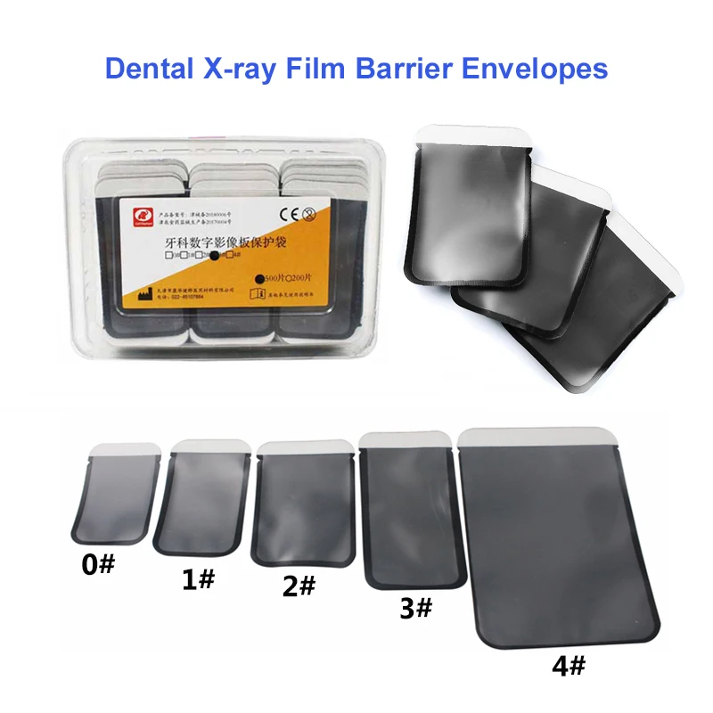 500Pcs Dental X-ray Film Barrier Envelopes Digital Scan Phosphor Plate Protective Pouch Cover Bags Disposable Dental Consumable