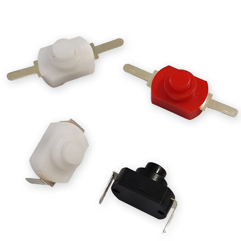 10PCS 1208YD 12x8mm DC 30V 1A Selbst Locking (Halten Typ) Mini Power-Taste Schalter Rot/Weiß/Schwarz ON-OFF Für Elektrische Taschenlampe – Detail 4