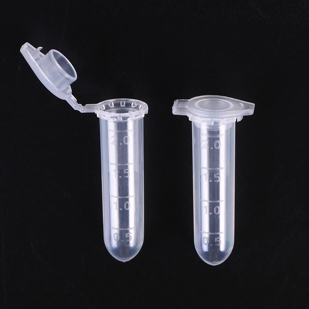 

1000 pcs Tube 2Ml Round Bottom Transparent Smooth Wall Leakproof Micro Container For Laboratory Samples Food