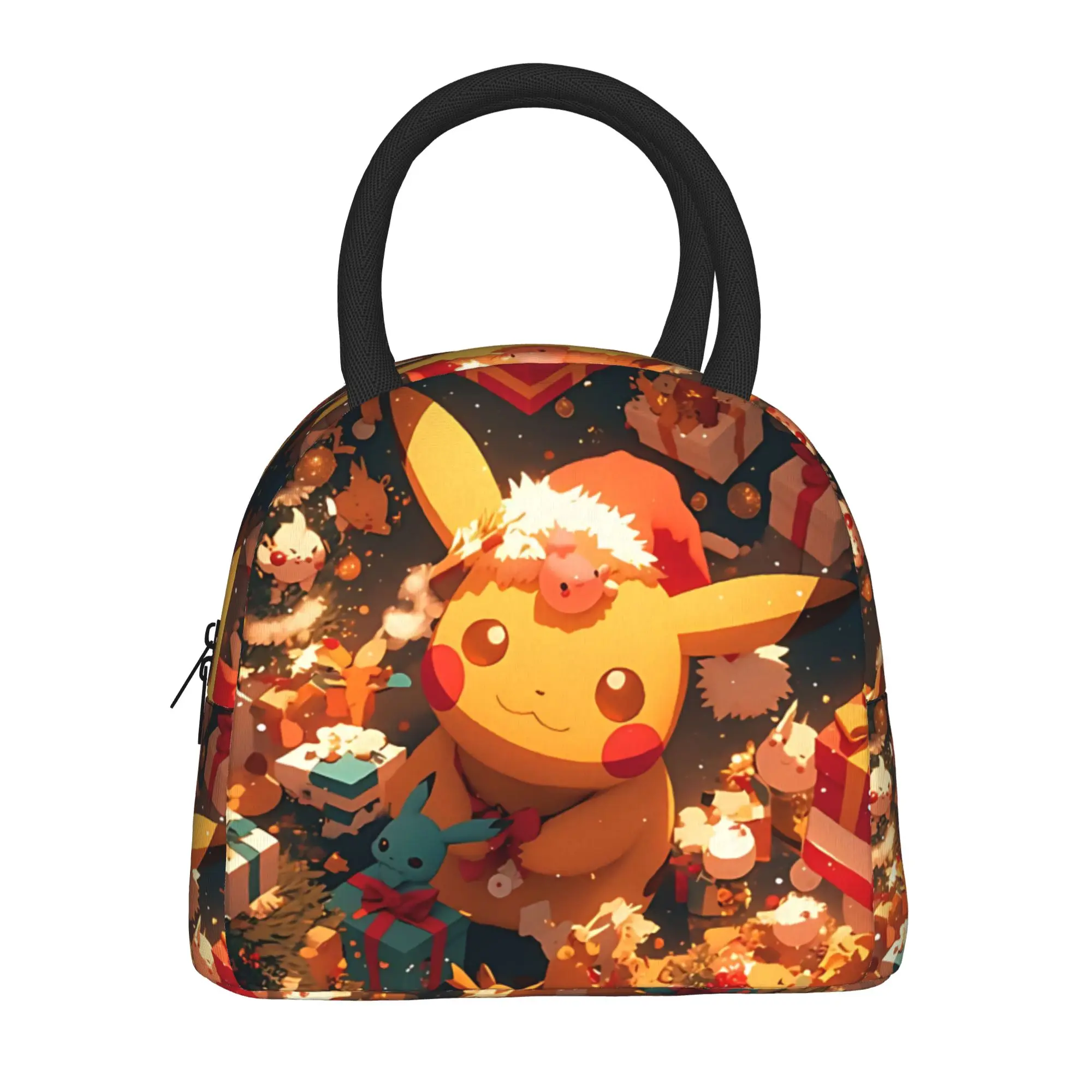 pokemon pikachu Handbag Insulated Lunch Bag Ice Pack Rice Bag  bolsa Student Bento Lunch Handbag Insulation