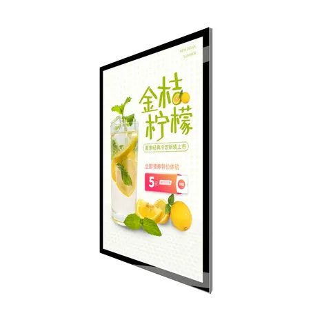알루미늄 프레임 LED 간판 디스플레이, 벽걸이 마그네틱 라이트 박스