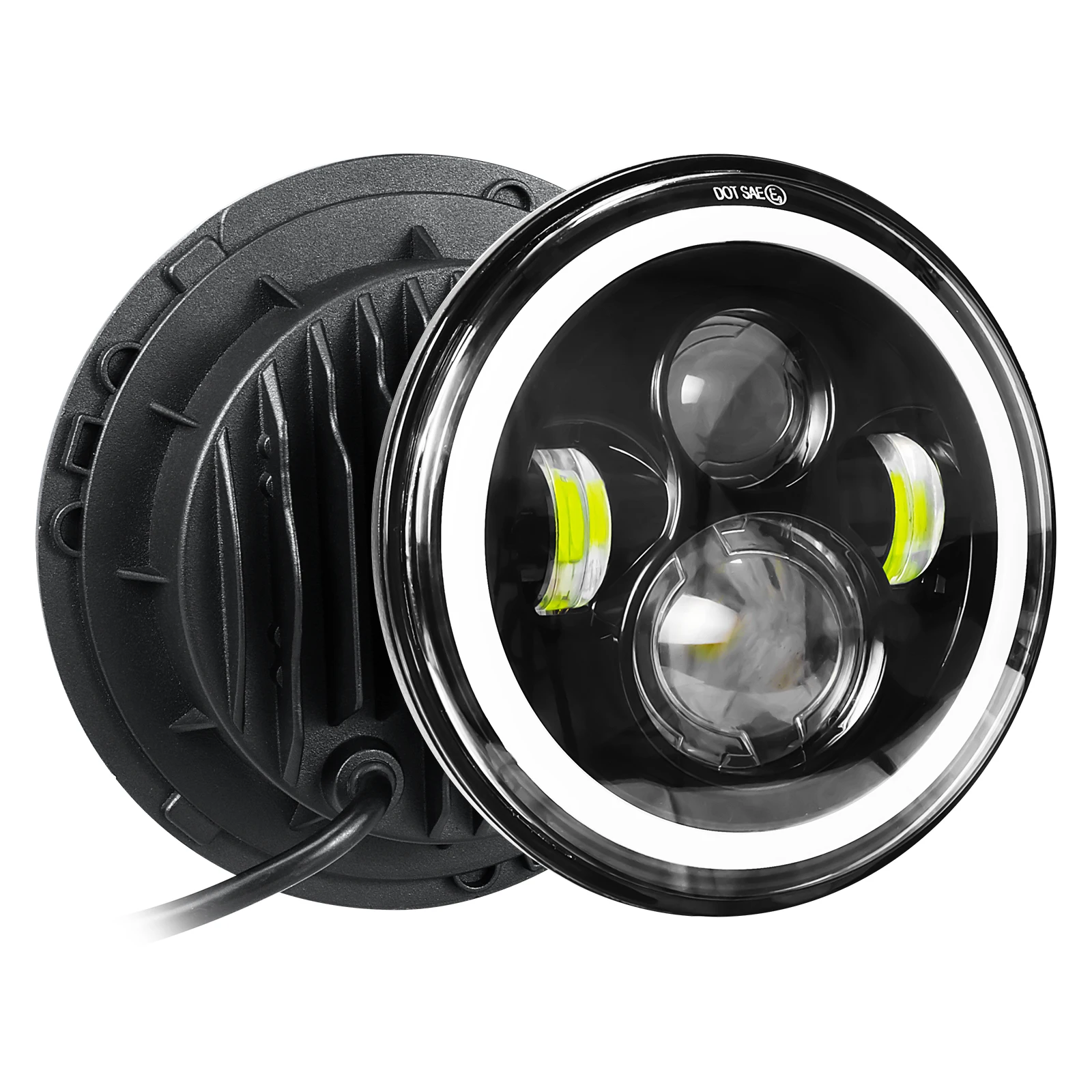 

1/2pcs Universal 7 Inch 40W LED Car Motorcycle Headlight DRL H4 Headlamp Turn Signal Lights For Harley BMW Yamha Honda wrangler