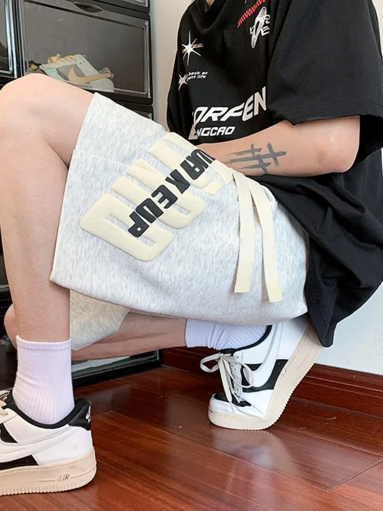 

Summer Youth Casual Loose Baskeall orts Men's Printed Spor Five-Quarter Length Breathable Lightweight Faionable