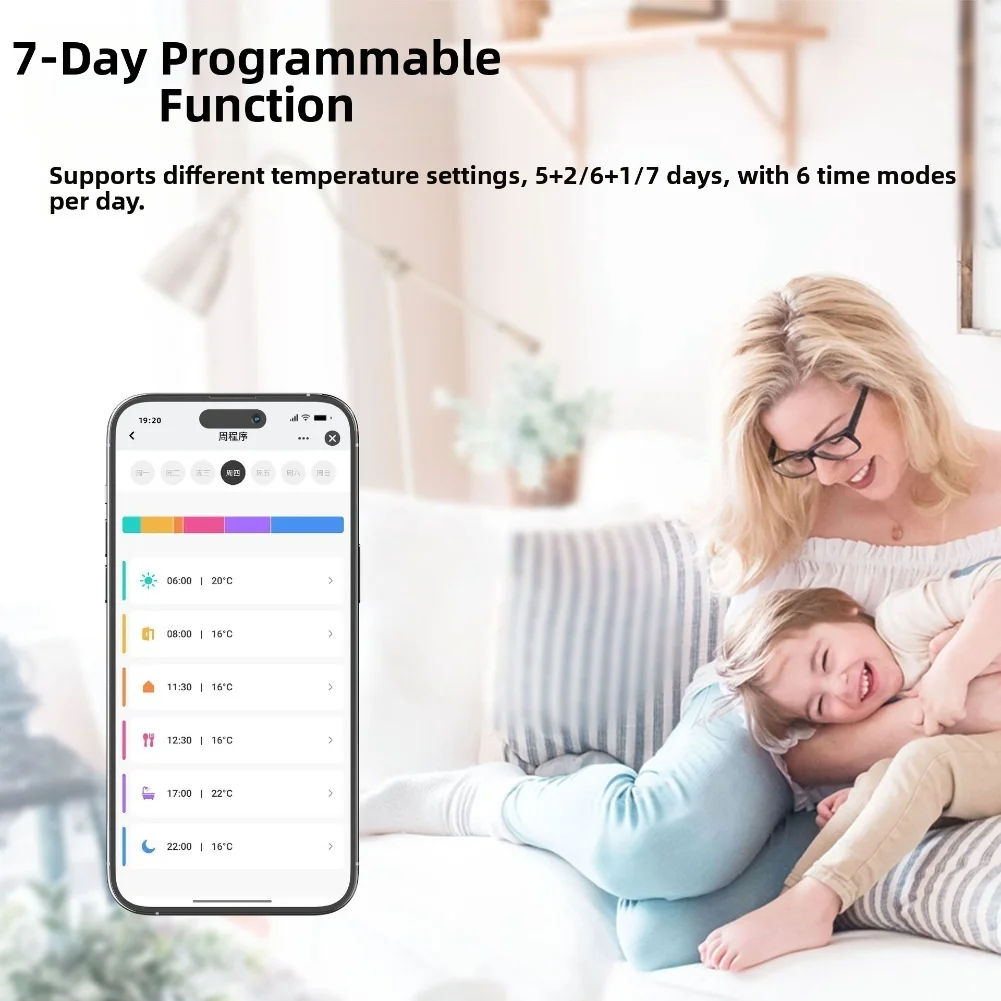 For Zigbee WIFI Smart TRV Temperature Valve for Tuya with Programmable Scheduling and Multiple Operating Modes