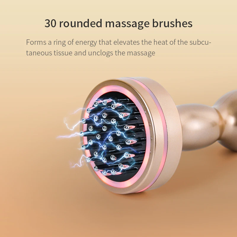 Wireless Meridian Brush Massager Scraping Instrument Rechargeable Waist Massage Vibration Essential Oil Rechargeable Brush SPA