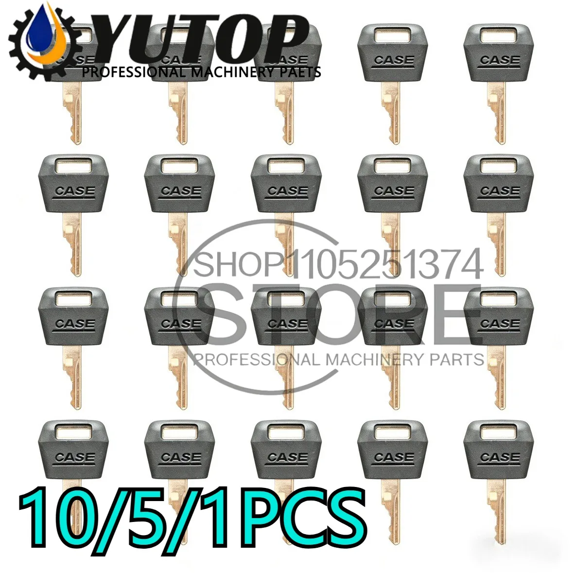 

10/5/1Pcs Premium Ignition D250 Key – Compatible Accessories for Case Skid Steer Loader, Case International Tractor & 1835c Ski