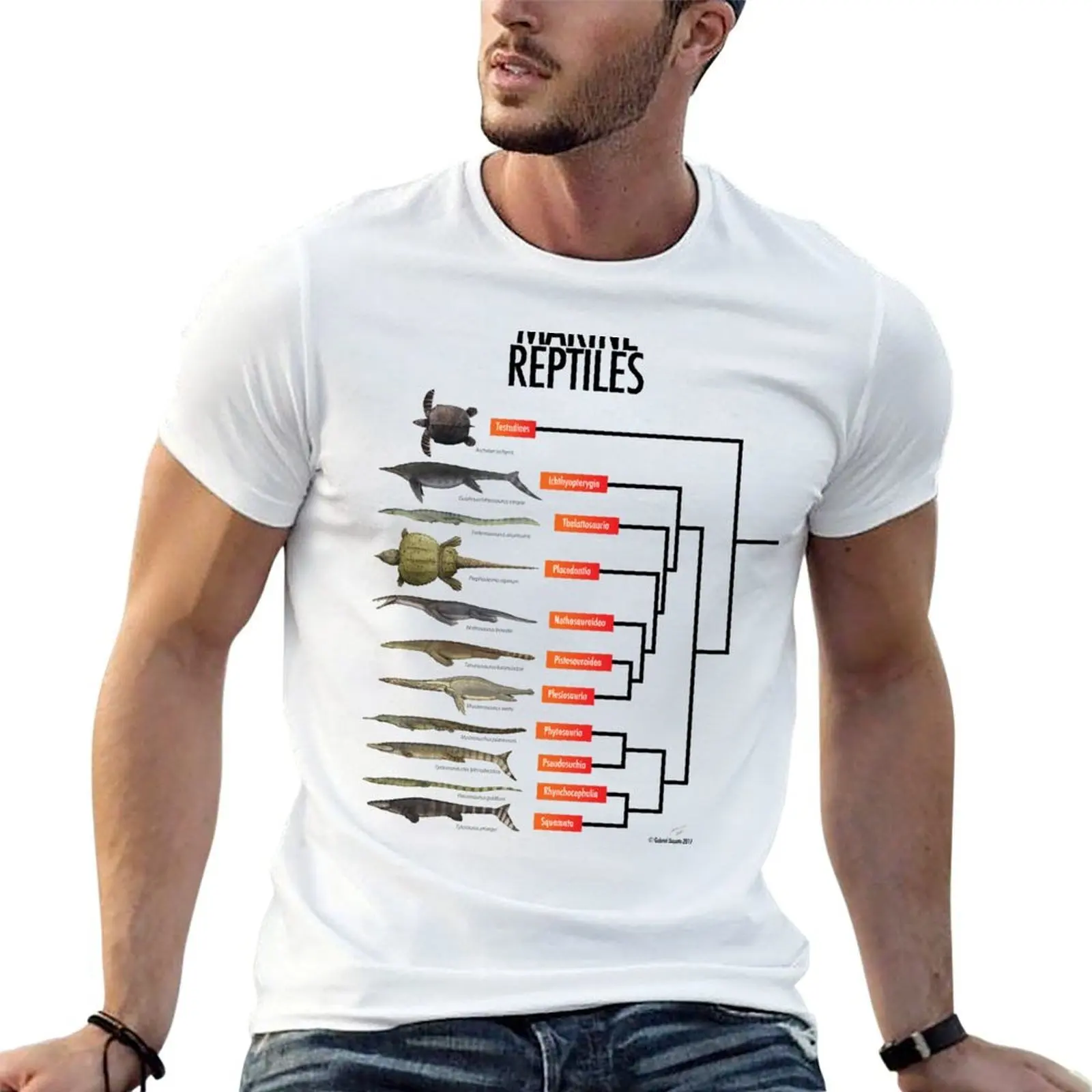 

Marine Reptiles T-Shirt t shirt man designer t shirt men 100% cotton luxury brand t shirts for man pack white T-shirt