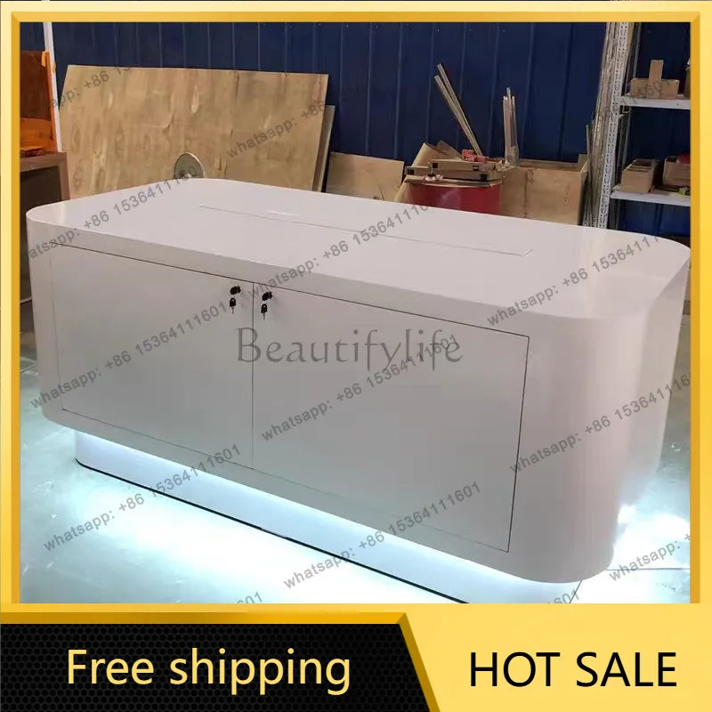 Paint round arc Nakajima experience table display table doors and windows Nakajima booth