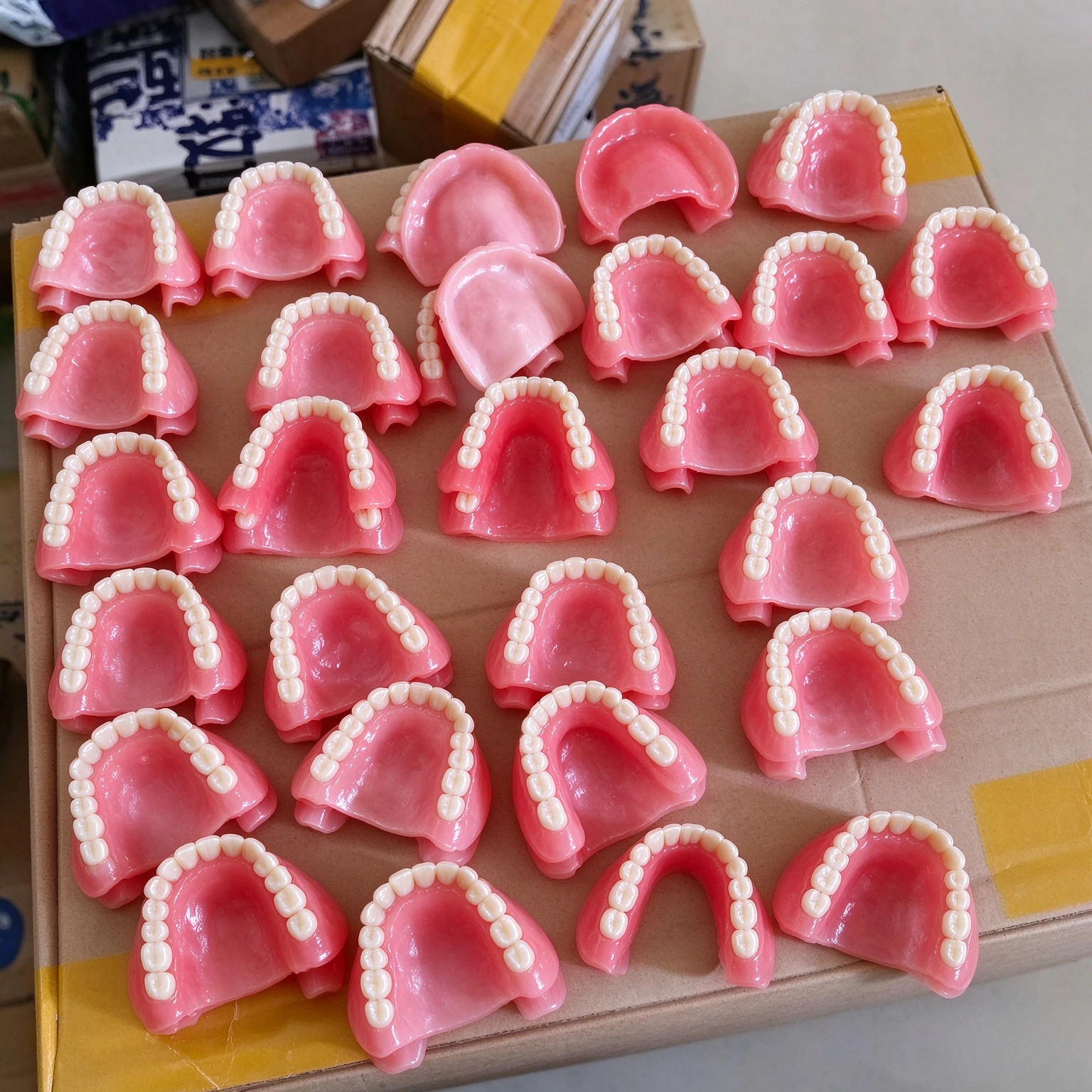 DIY Denture Full Set Top Bottom Fake Teeth for Smile Denture Clean Oral Care NOVAEDENT
