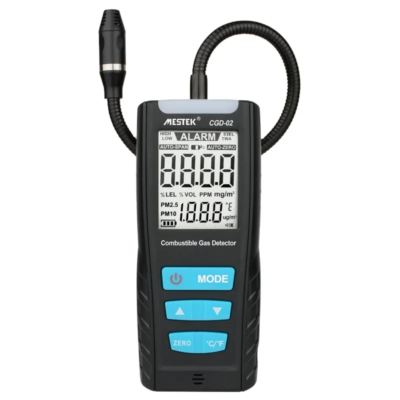 

MESTEK CGD02 Handheld Carbon Monoxide Meter Portable CO Gas leak Detector Monitor Tester Gas Analyzer Combustible Gas Detector