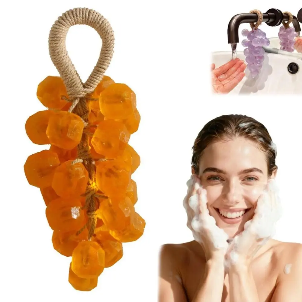 

Подарки Виноградное мыло ручной работы на веревке Прозрачное мыло для ванны с кластером винограда «сделай сам» Кристаллическое мыло для ванны в цельном пучке