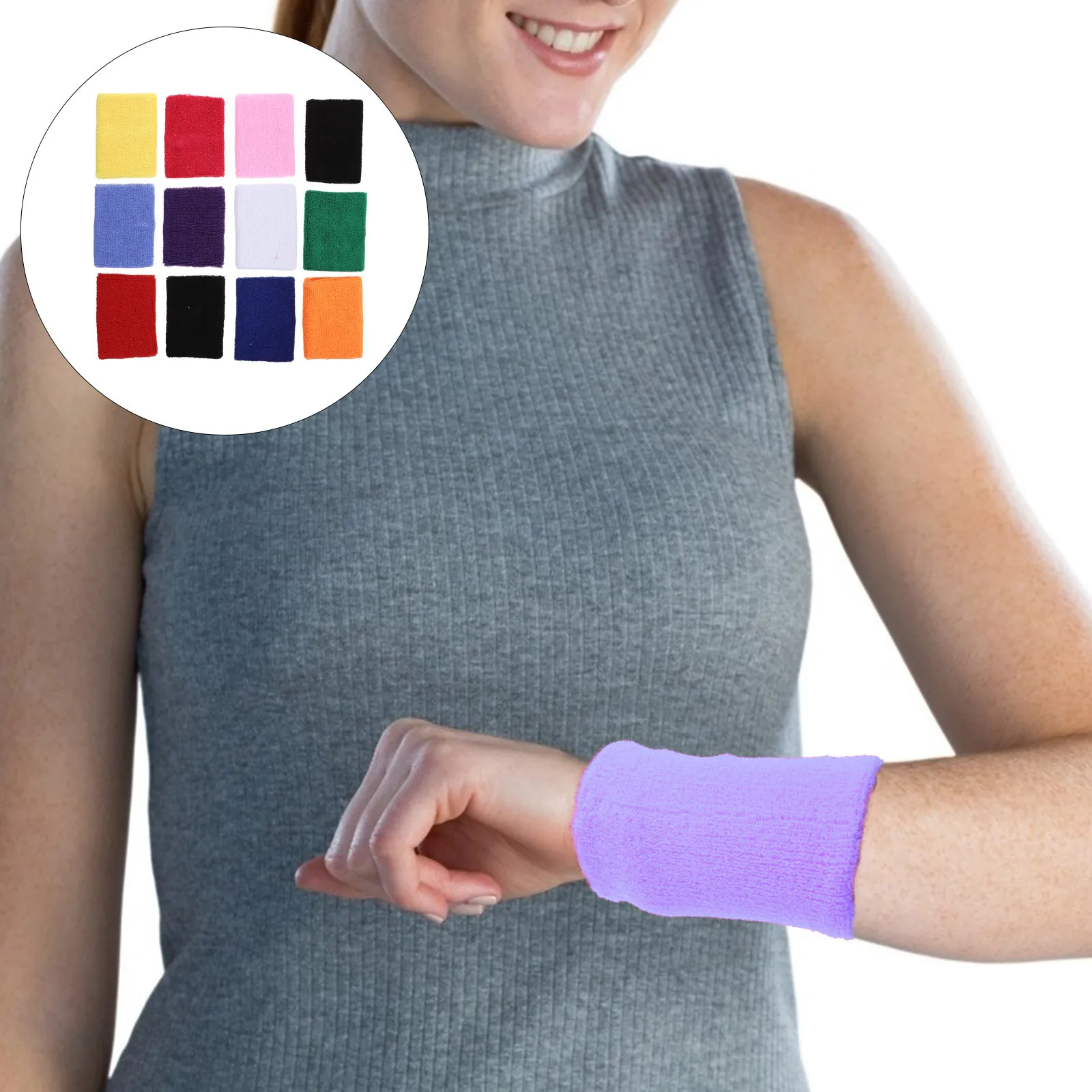 

12Pcs Durable Wrist Guards Stylish Breathable Bands for Basketball Volleyball Sports Wrist Protectors Fitness Wristbands