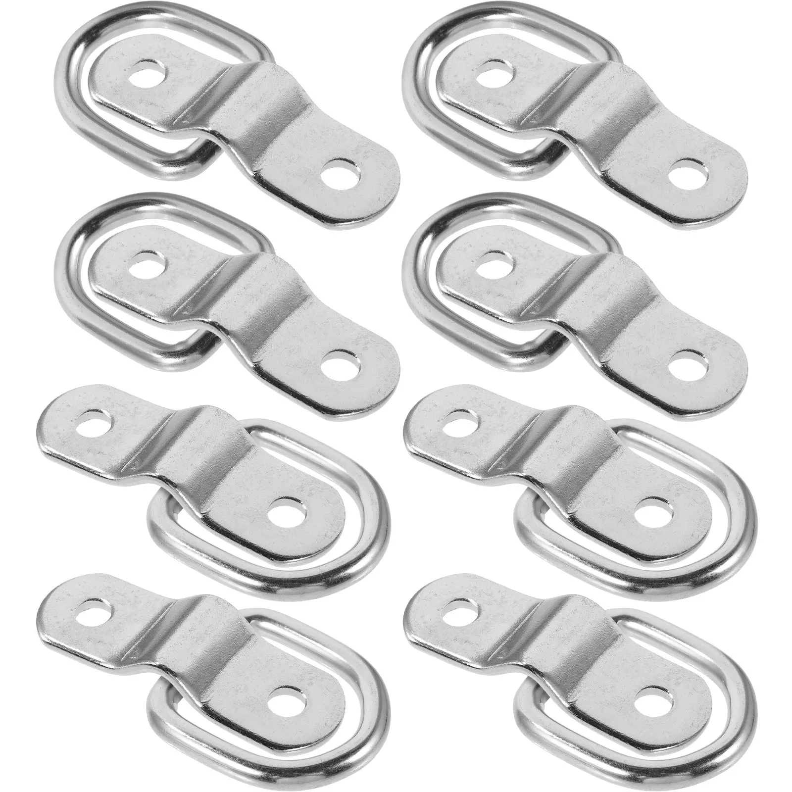 

8 шт. D-образные кольца-крепления для прицепов, анкерные пластины из нержавеющей стали для крепления грузов на кузове грузовика, для багажа, велосипедных багажников, D-образные кольца, автомобильные аксессуары, инструмент