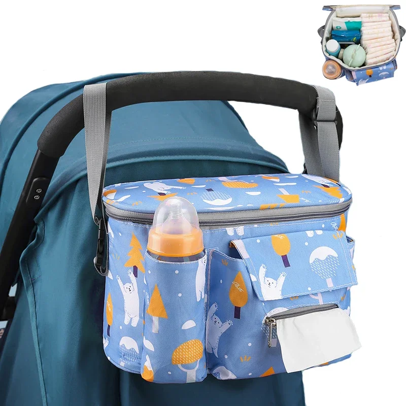 Folding Mommy Bag Lightweight Portable Folding Crib Bed Large-capacity Baby Backpack Female Mommy Outting Bag Travel Baby Bag