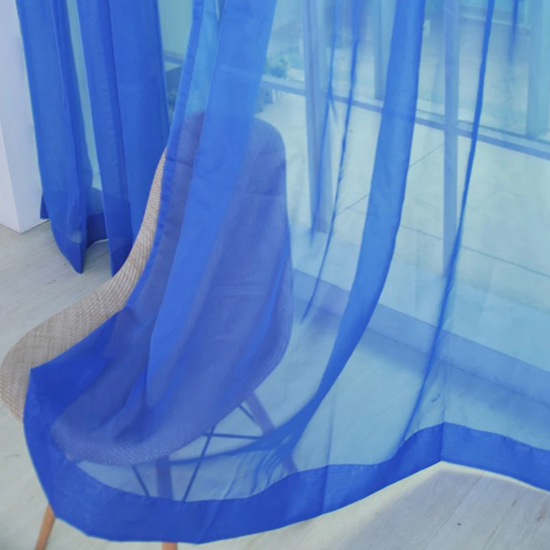 Transparente Fenstergaze Einfarbige Hochzeitsgaze Haushaltsprodukte Luxuriöser Stil Einfach zu Installierende Vorhänge Zubehör – Detail 20