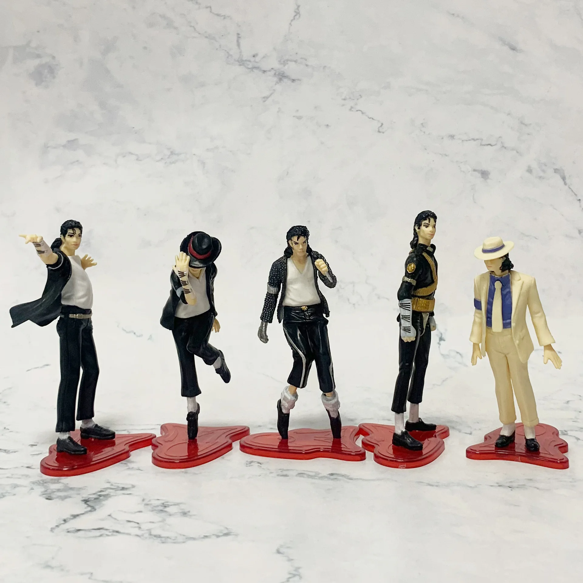 Set de 5 Figuras de Michael Jackson de 10.5-11.5cm, Modelo de Anime, Decoración de Escritorio, Regalos para Bailarines, Juguetes