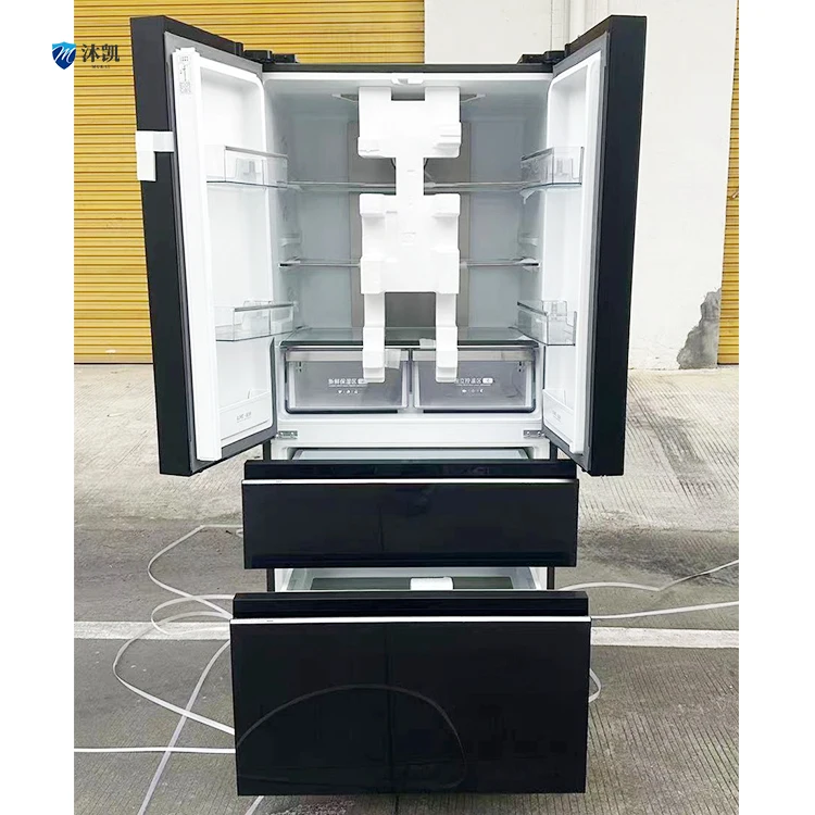 ثلاجات ذكية عالية الجودة 680L من الفولاذ المقاوم للصدأ 4 أبواب ثلاجات باب فرنسي مع شاشة