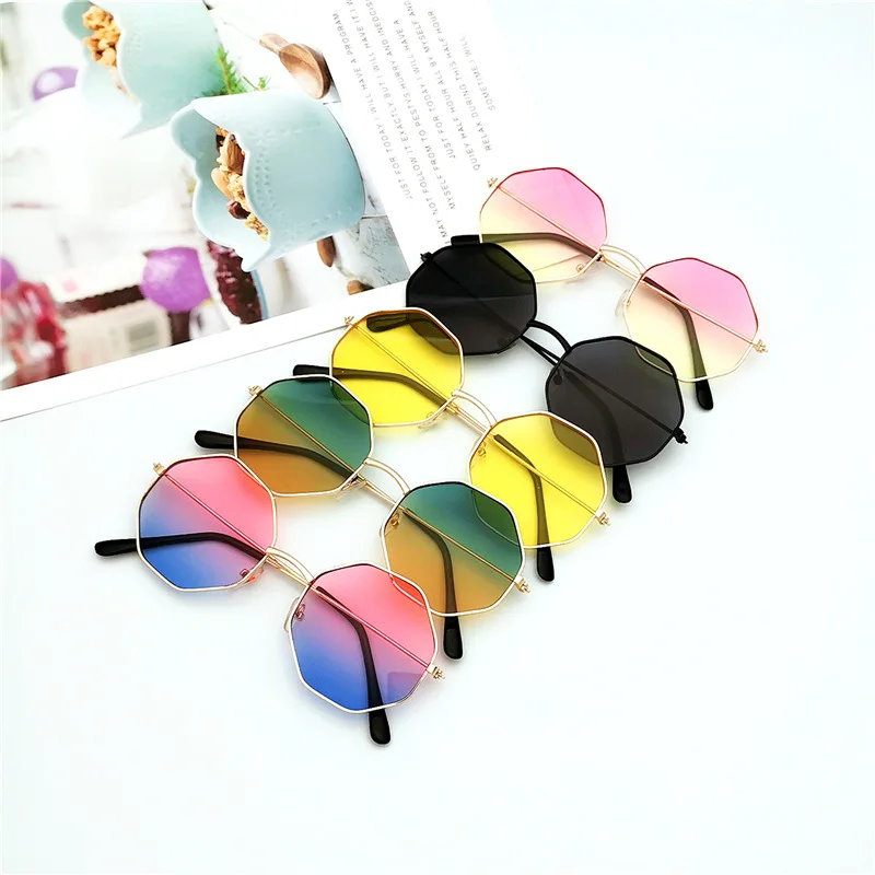 

2024 Women Fashion Irregular Sunglasses Girls Colorful Lens Metal Frame Eyewear Glasses Women Driving Goggles UV400