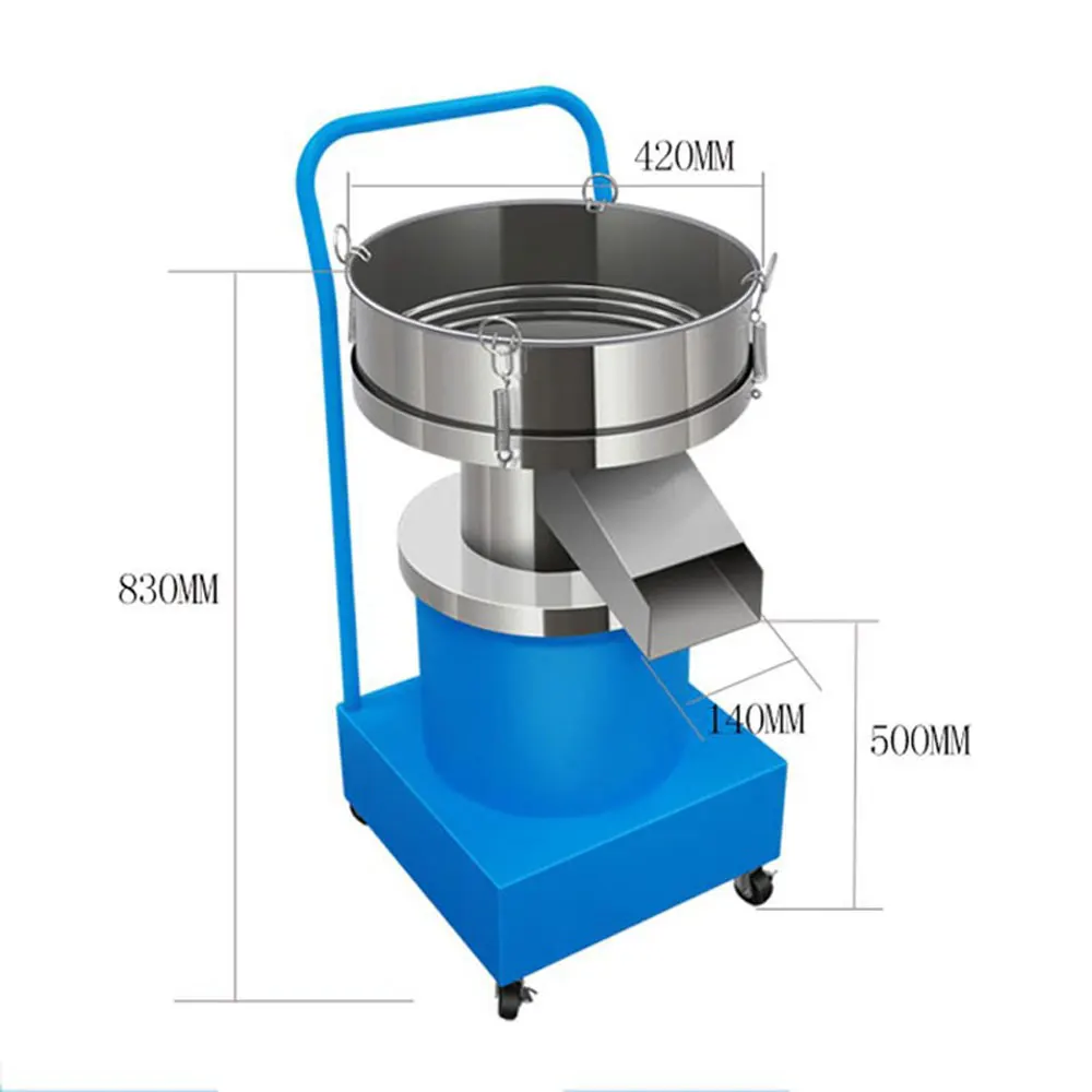 Electric Vibrating Screen Powder Screening Sifting Machine Stainless Steel Powder Sieve Machine Mesh Optional Sieve Height