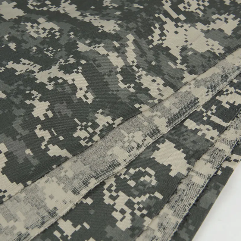 1.48M Width ACU Camouflage Fabric US Army Digital Camo Cloth Gray Beige White Mosaic Polyester Cotton Twill Fabric