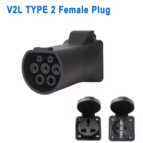 470&Omega; V2L Type2 Electric Car Discharger EV Adapter Female to Schuko / 220V Universal Socket For MGZS MG4 MG5 Marvel R