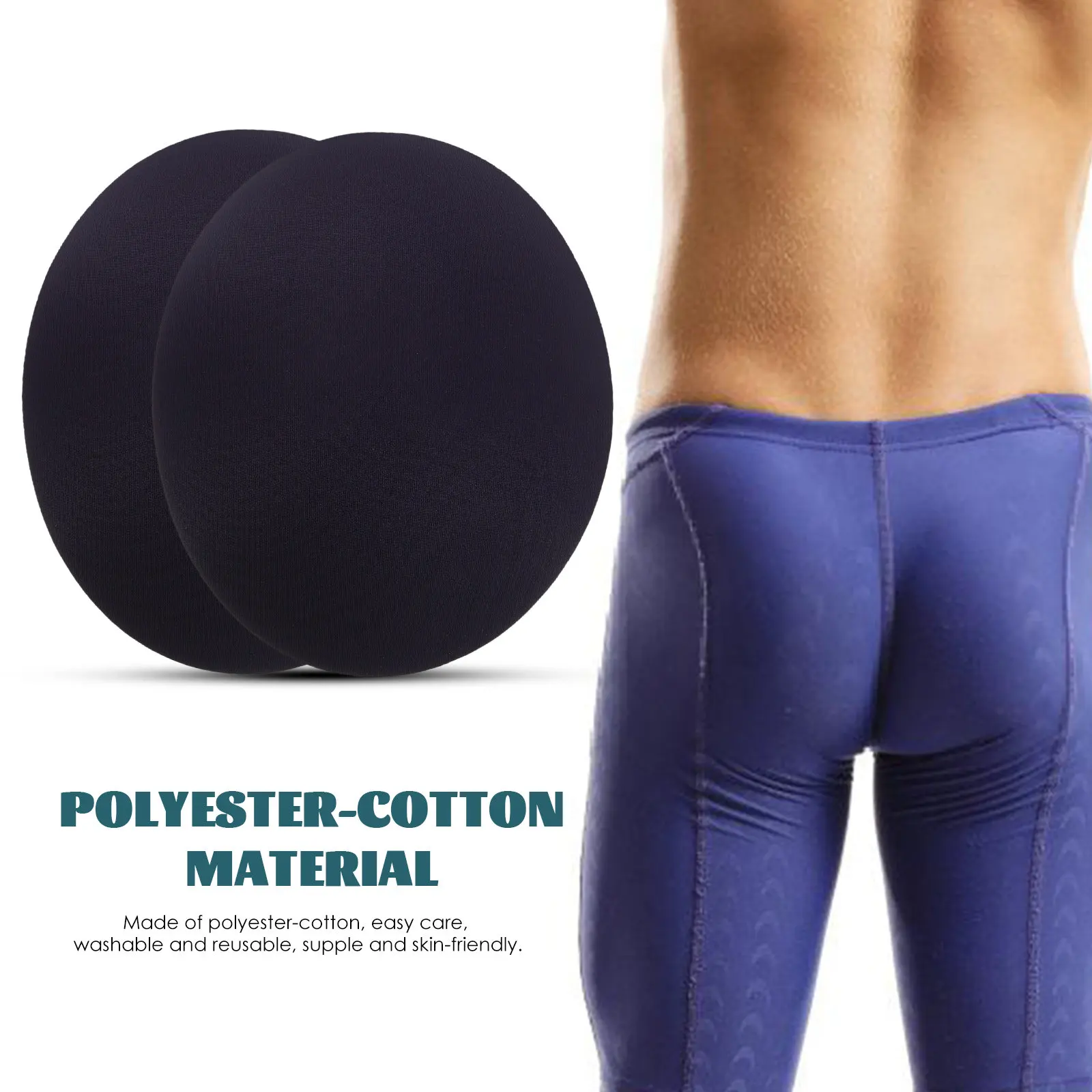 

1 пара дышащих многоразовых вкладышей для коррекции ягодиц из полиэстера и хлопка для ежедневного использования