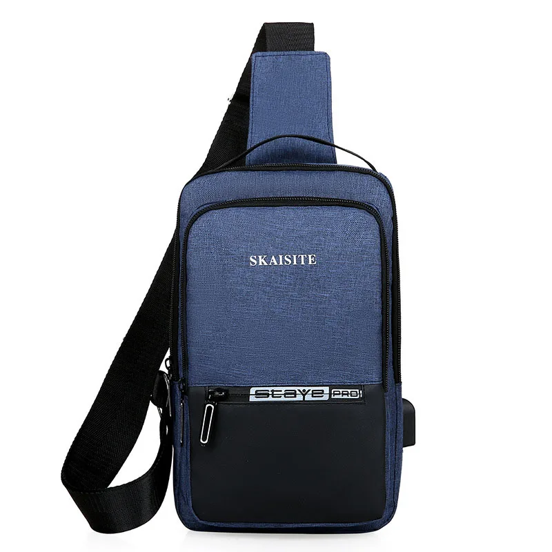 Chest Pack Men's Shoulder Bag Multifunction Anti Theft USB Messenger Pack Man Crossbody Cross Body Travel Sling Chest Bags Pack