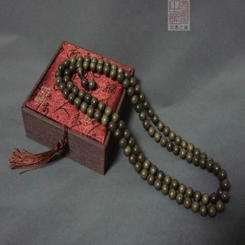 

Мужской нишевый уникальный браслет унисекс, золотой Nanmu 108, игровые бусины без дубликатов, ручные четки