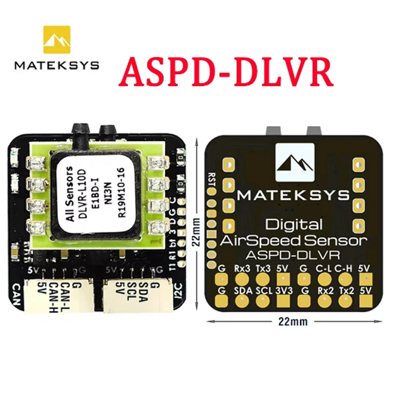 

Matek System Mateksys DIGITAL FLIGHT SPEED SENSOR ASPD-DLVR for RC FPV Racing Drone Frame