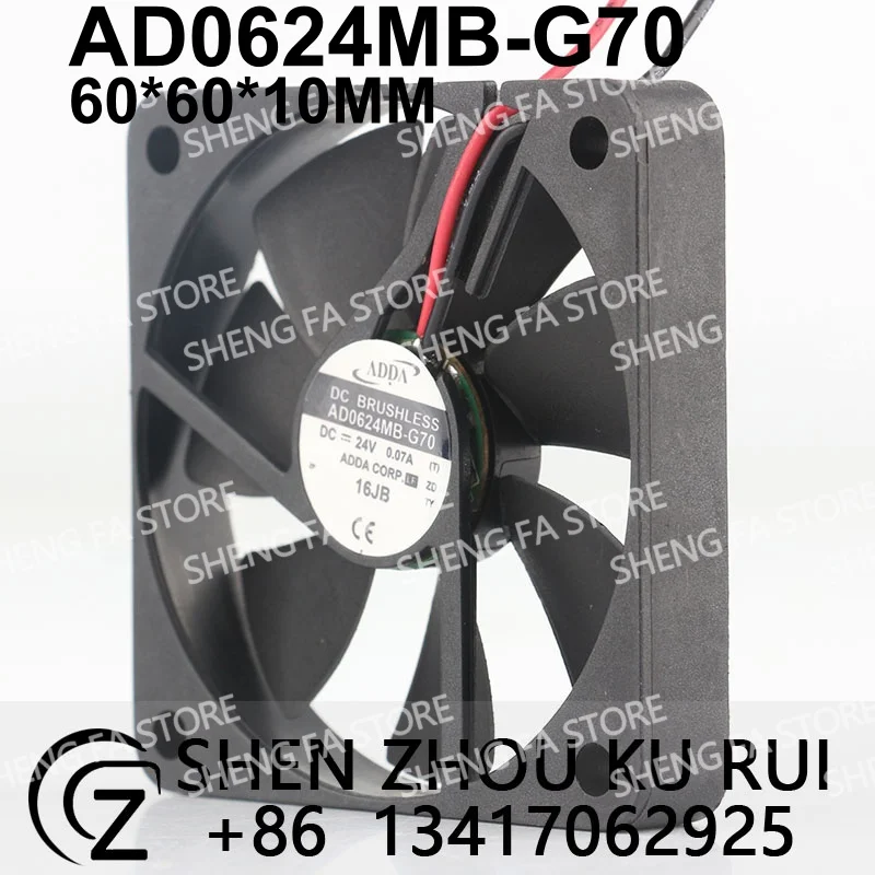two-wire quiet ball bearing AD0624MB-G70 New original Taiwan ADDA 5V 24V 48V DC 24V 0.07A AC EC 6010 60X60X10MM 6CM cooling fan