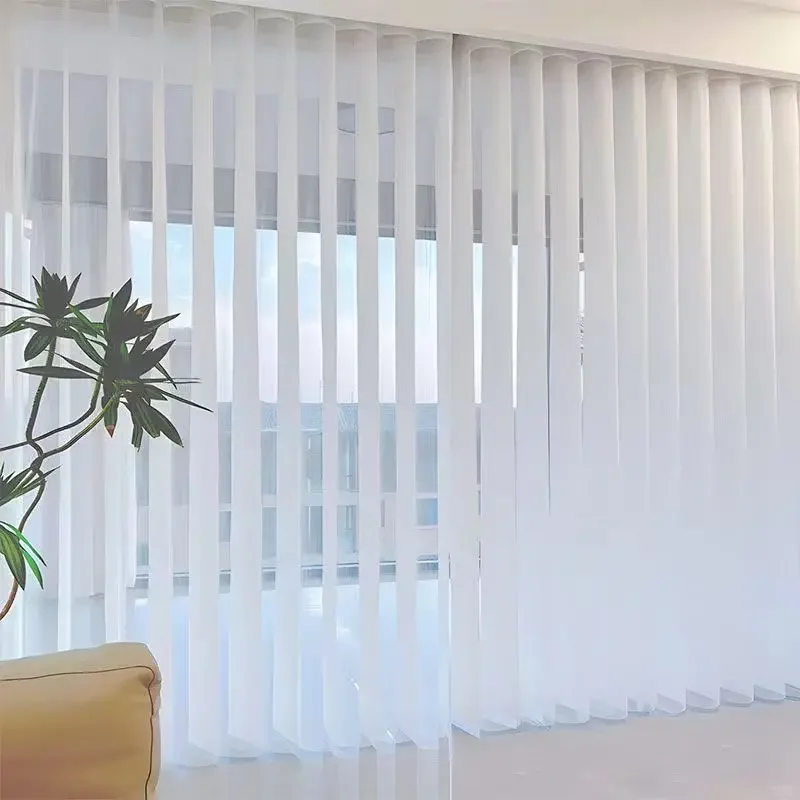 Boutique Dreamlike blinds curtain dream straight screen curtain living room balcony bedroom track roller  electric curtain