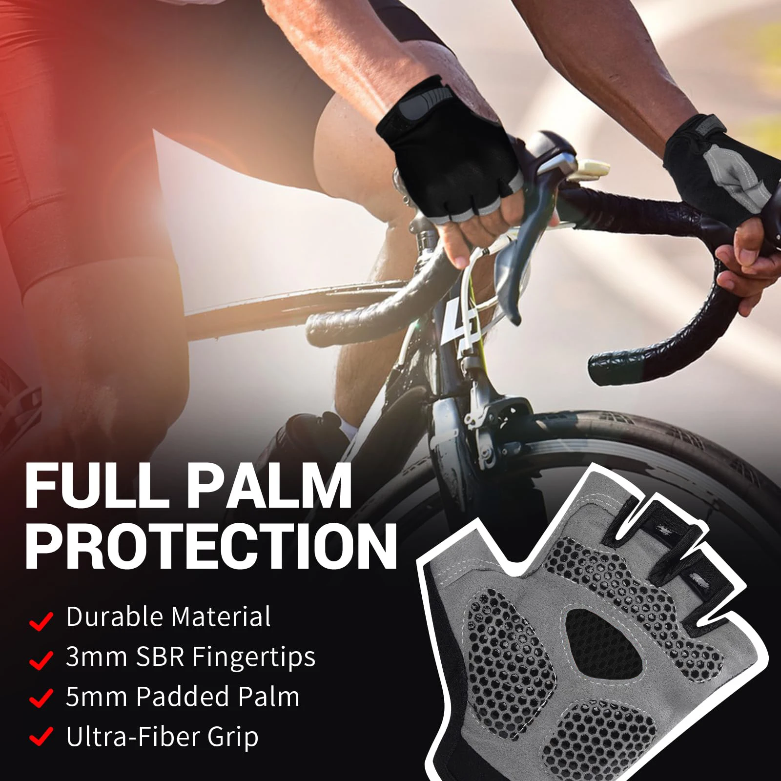 Radfahren Handschuhe Anti Slip Schock Atmungsaktive Halb Finger Handschuhe Bike Mtb Handschuhe Sport Fäustlinge Radfahren Fahrrad Handschuhe