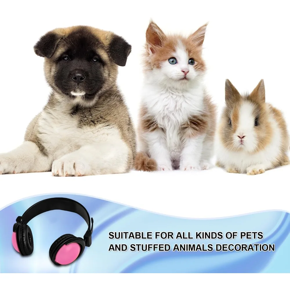 Mini Pet Headphones for Dog Cats Clothing Accessories Headphones with Adjustable Headband Used for Party Dress Supplies Gifts